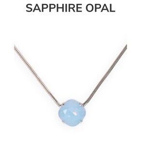 Sabika Golf Necklace Sapphire Opal One Stone Necklace with pouch